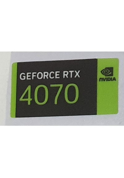 Nvidia Geforce Rtx 4070 Sticker Yatay Etiket D160