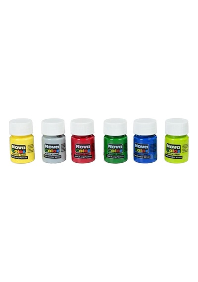 Nova Color Akrilik Boya 24 Renk X 17 Ml Şişe Renkli