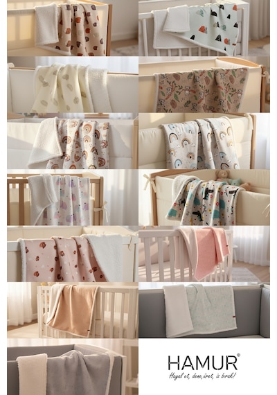Fluffy Bebek Battaniyesi 80x100 Solid Yeşil Kundak Puset Çift Taraflı Koyun Tüyü Battaniye 100x80