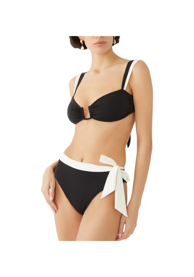 Away That Day Klasik Bağlamalı Bikini Üstü Siyah