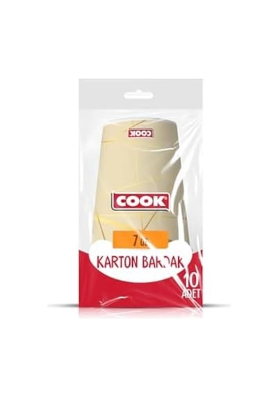 Kağıt Bardak, 7 Oz 207 Ml , 10 Adet, Tek Kullanımlık 07 Beyaz