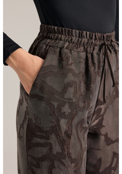 Aker Kahverengi Dokulu Beli Lastikli Pijama Altı Kahverengi Kahverengi