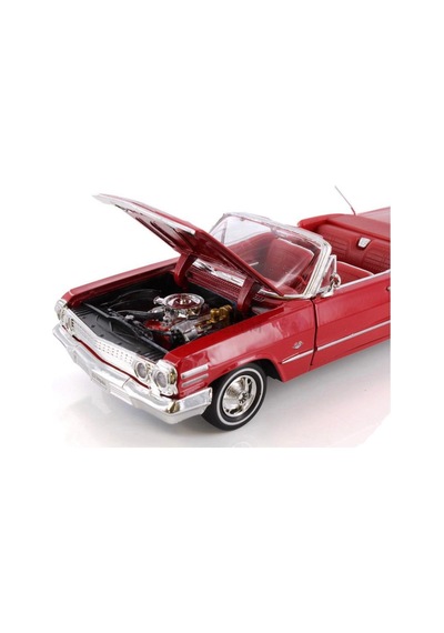 Welly 1:24 Ölçekli Lisanslı Orjinal 1963 Chevrolet Impala Kapıları Açılabilir Model Oyuncak Araba