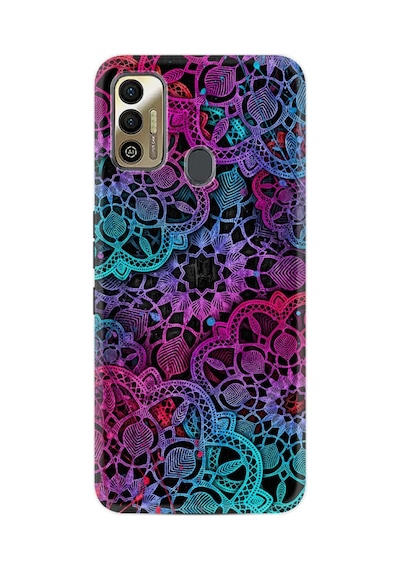 Tecno Spark 7t Kılıf Silikon Desen Özel Seri Colurful Mandala 1667