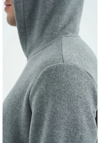 Tommy Life Erkek Kapşonlu Sweat Antrasit Art-88301 Antrasit