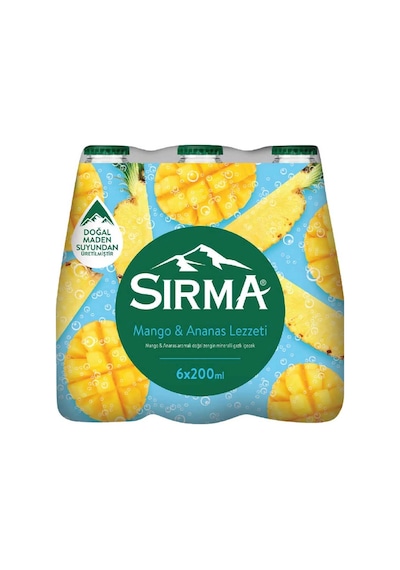 Sırma Mango & Ananas Aromalı Doğal Maden Suyu 200 Ml X 24 Adet