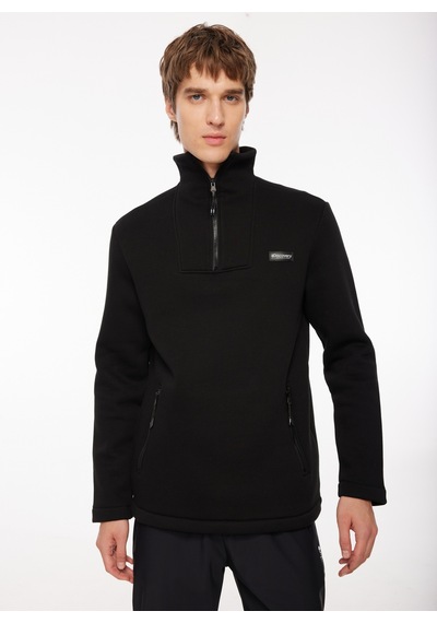 Discovery Expedition Siyah Erkek Bato Yaka Relaxed Fit Sweatshirt D3wm-swt40