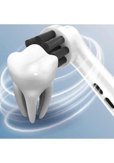 Charcoal - Ekstra Beyazlık Oral-b Uyumlu Diş Fırçası Başlığı - 4 Adet Yedek Başlık