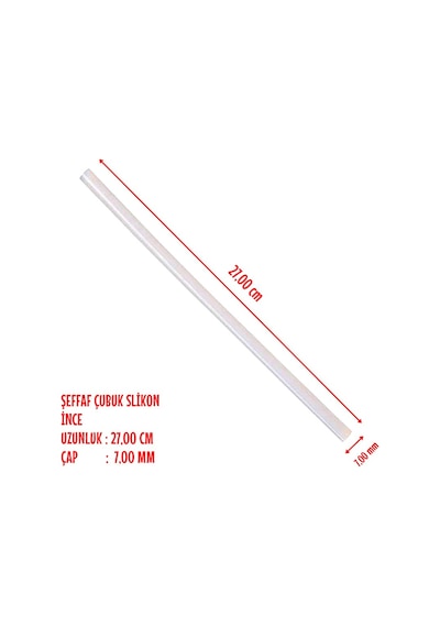Şeffaf Silikon Çubuk-Ince-0,70 Cm
