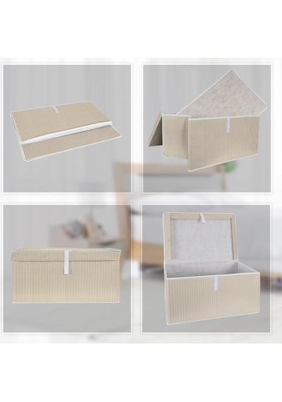 Pazar Kapısı Çok Amaçlı Düzenleyici Kapaklı Sandık Tipi Kutu Hurç Organizer 3 Lü Set Kahverengi, Mega 60 X 40 Diğer