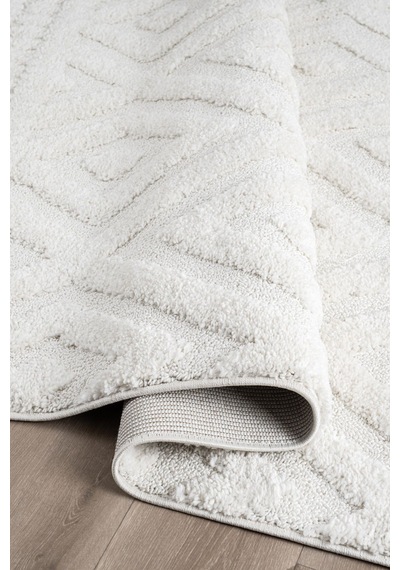 Norway Vl Bukleli Premium Yumuşak Peluş Post Iskandinav Oturma Odası Salon Halısı 64799a Krem-krem