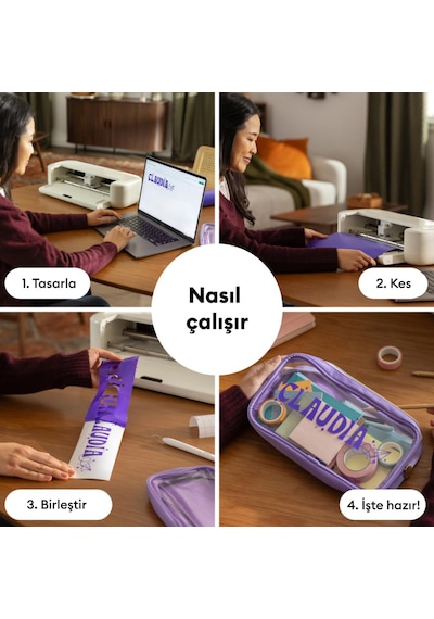 Cricut 2012405 Explore 5 Başlangiç Paketi Kesi Ci Maki Ne + Sarf Malzemeler Paketi