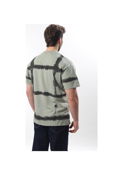 Madmext Mint Yeşili Bisiklet Yaka Baskılı Basic Erkek T-shirt E7109 Mint Yeşili Mint