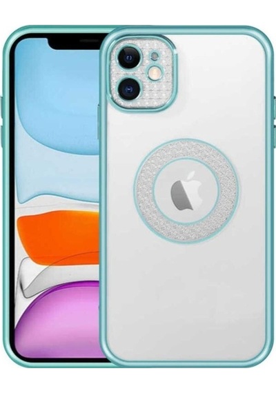 Apple Uyumlu iPhone 12 Kılıf Kamera Korumalı Logo Gösteren Zore Esta Kapak Yeşil