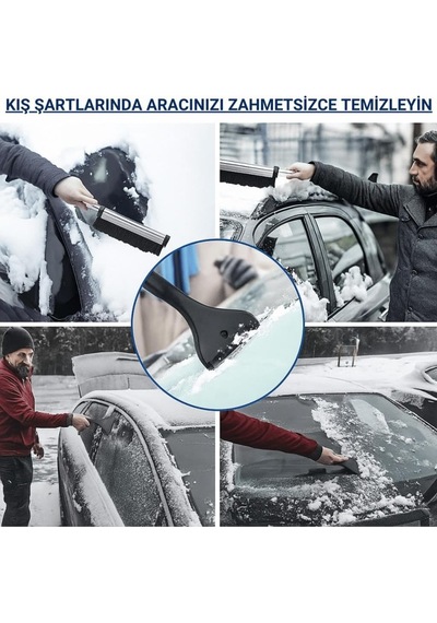 Ayrex Coofbe 65cm Teleskopic 2in1 Araç Kar Fırçası Oto Ön Cam Buz Kazıyıcı Araç Kar Fırçası Ve Buz Kazıyıc Diğer