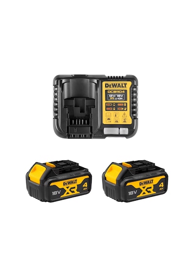 Dewalt DCG407M2T-QW 18V XR Kömürsüz Avuç Taşlama 2x4.0AH Akü + Tstak Çanta Set