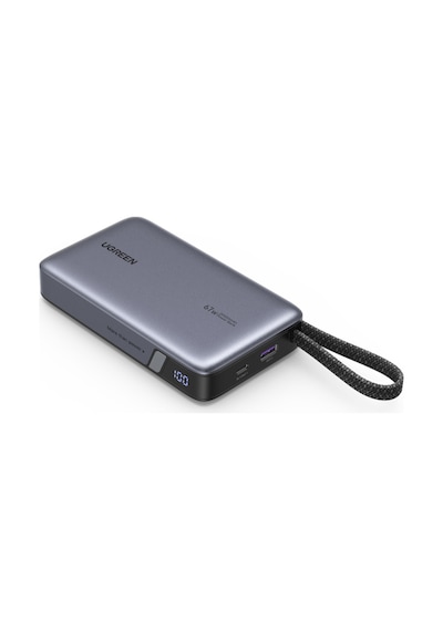 Ugreen Nexode 20.000 Mah 67w Usb-c Dahili Kablolu Hızlı Şarj Powerbank, 55996b Gri