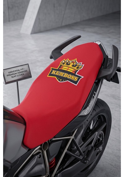 Universal Motor Sele Kılıfı Kırmızı Kaymaz Yüzeyli Scooter Ve Motosiklet Sele Koruyucu