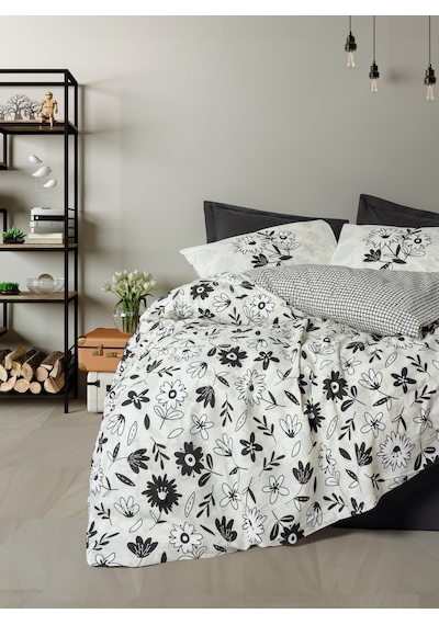 Cotton Box Balance Ranforce Tek Kişilik Nevresim Takımı Meresa Siyah