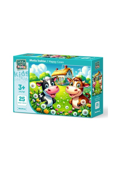 Art Çocuk Mutlu Inekler 25 Parça Puzzle