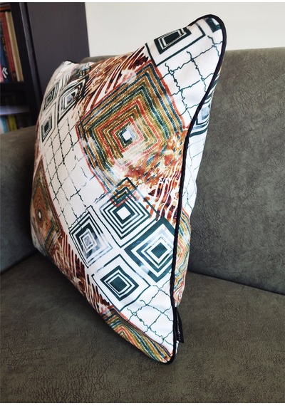 Ju Yaratıcı Tasarım Biyeli Yastık Kırlent Kılıfı Desenlı 45x45
