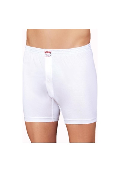 6 Adet Şahinler Erkek Penye Short Boxer Düz Renk Ve Desenli E010 Beyaz