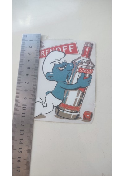Sarhoş Şirin Figürlü Sticker Etiket Diğer