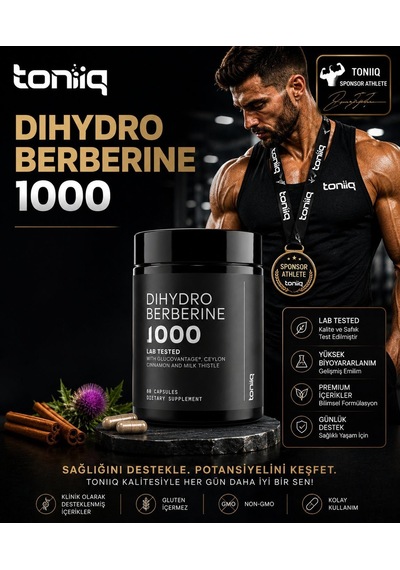 Toniiq Dihydroberberine Blood Sugar Glucovantage Ceylon Cinnamon And Milk Thistle 60 Caps