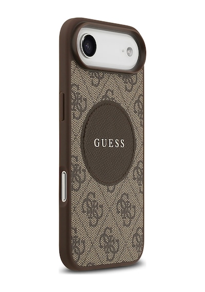 Apple Uyumlu iPhone 17 Air Kılıf Guess Lisanslı M-safeli Yazı Logolu Circle Classic Kapak Kahverengi Kahverengi