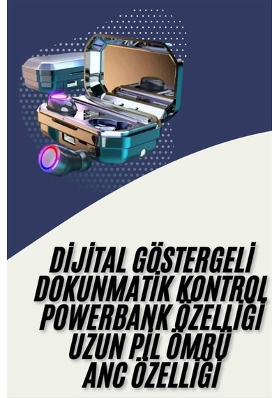 Bluetooth Kulaklık Android Ve İos Uyumlu Anc Özellikli Dijital Şarj Göstergeli - Diğer