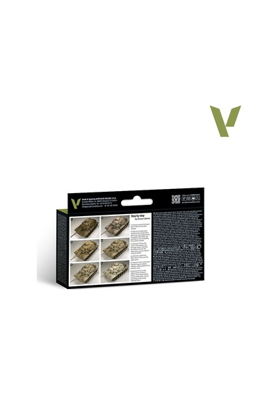 Vallejo 71209 6x18 Ml. Us Modern Desert Colors, Model Air Serisi Model Boyası Seti Renkli