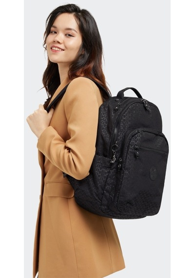 Kipling Kıplıng Seoul Büyük Boy Sırt Çantası Siyah Sıgnature Emb Siyah