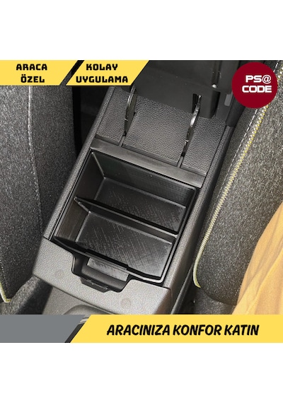 Renault Captur Orta Konsol Düzenleyici - Organizer 2020 İle 2026 Arası Uyumlu