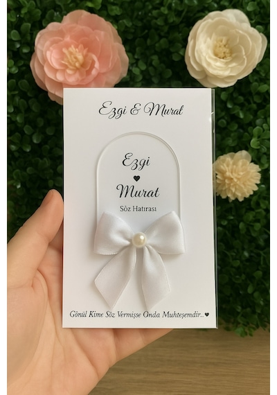 Uv Baskı Pleksi Magnet Söz, Nişan, Nikah, Düğün, Kına 10 Adet Hasır