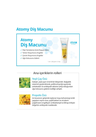 Toothpaste Propolis Ve Yeşil Çay Özlü Diş Macunu 200gr