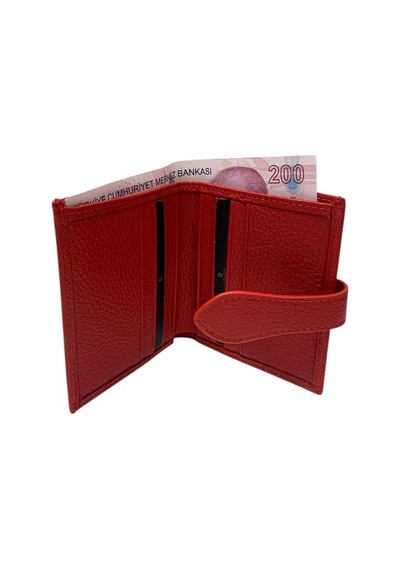 Grande Hakiki Deri Kart Cüzdanı Kartlık Fuşya