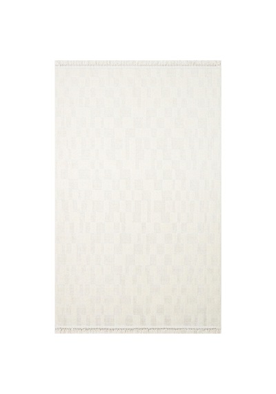 Bespoky Joy Modern Çizgili Salon Halısı Makine Dokuma Ekru - Krem - 02