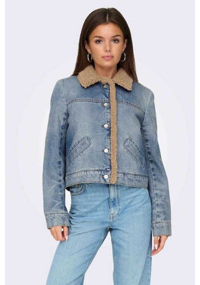 Only Onlnadya Ls Teddy Kadın Jean Ceket Mavi