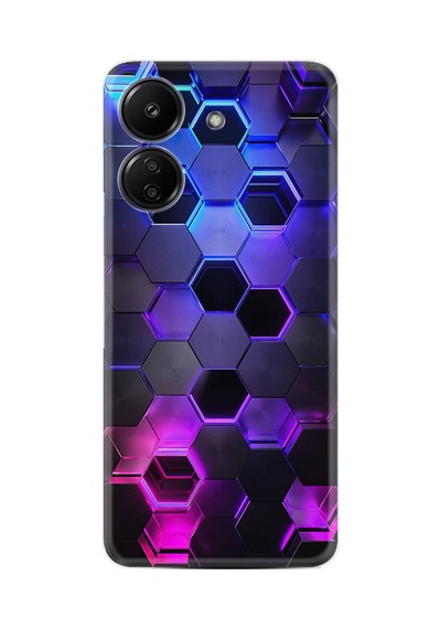 Tecno Spark Go 2024 Kılıf Desenli Silikon Platinium Series Petekler 1889