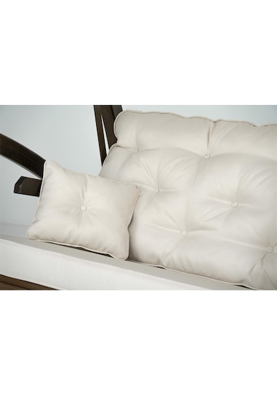 Elegance Ladin Ahşap Salıncak Dış Mekan Bahçe, Teras Salıncağı -krem Krem