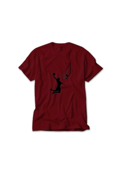 Basketball Smack Silhouette Kırmızı Tişört Kırmızı