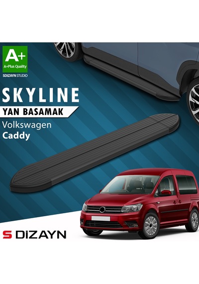 S-dizayn Vw Caddy 3 Skyline Siyah Yan Basamak 193 Cm 2004-2020 A+ Kalite