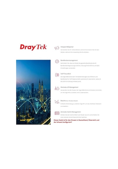 Draytek Vigor 2866ax Ax3000 Dual Band Vdsl 3g-4g Lte Modem Router