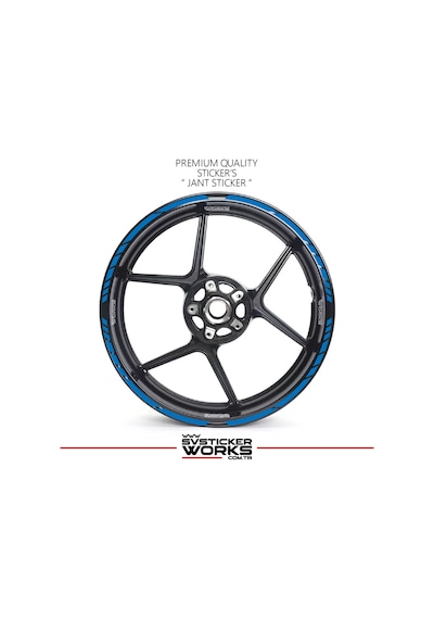 Tüm Motosikeltler Uyumlu 17 İnch Jant Sticker Seti 14297819