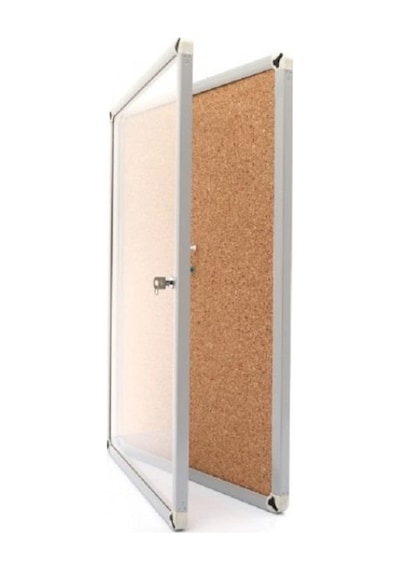 Akyazı Mantar Pano Kapaklı Camekanlı 50X70 1108İnce Çerçeve