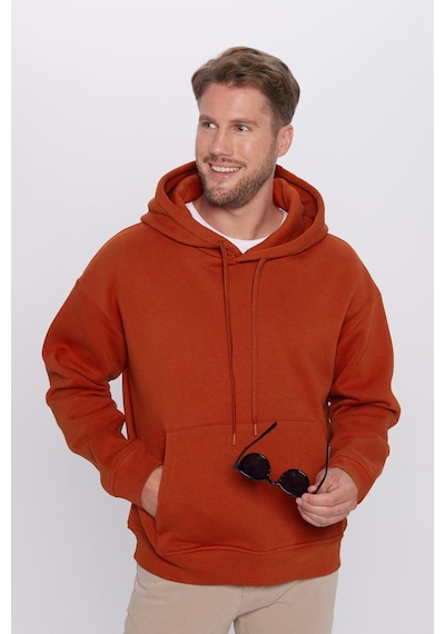 Tudors Unisex Oversize Geniş Kesim Pamuklu Yumuşak Dokulu İçi Polarlı Basic Kiremit Renk Kapüşonlu Sweatshirt-29412 Kiremit Tudors Unisex Oversize Geniş Kesim Pamuklu Yumuşak Dokulu İçi Polarlı Basic Kiremit Renk Kapüşonlu Sweatshirt-29412 Kiremit