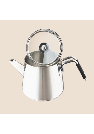 Kitchen Arven Çaydanlık - Gri - 1,25 Lt + 600 Ml Çok Renkli