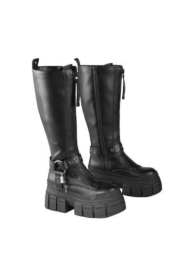 Çizme Kadın 1270131 Buffalo Gospher Bıker Hı - Vegan Nappa -black Siyah