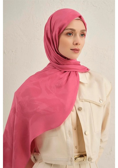 Armine Lyocell Viscon Dalga Desen Şal 1 Pembe