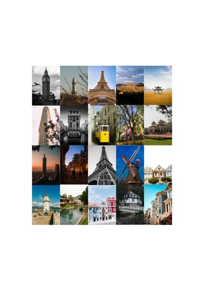 Tarihi Binalar, Architecture Poster Seti-20 Adet A5